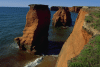 Wave erosion.
